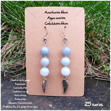 Charger l'image dans la galerie, Boucles d'oreilles chakra de la gorge