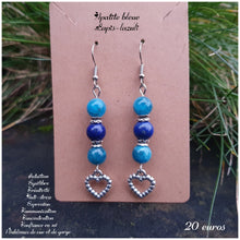 Charger l'image dans la galerie, Boucles d'oreilles chakra de la gorge