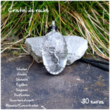 Charger l'image dans la galerie, Pendentif intuition et ouverture d'esprit en Cristal de roche