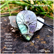 Charger l'image dans la galerie, Pendentif de protection pour les hypersensibles, en labradorite