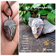 Charger l'image dans la galerie, Pendentif de protection pour les hypersensibles, en labradorite