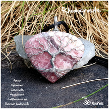Charger l'image dans la galerie, Pendentif amour et optimisme en Rhodocrosite
