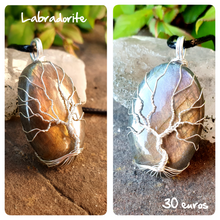 Charger l'image dans la galerie, Pendentif protection de l'empathe en labradorite