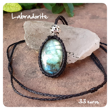 Charger l'image dans la galerie, Collier protection de l'empathe en labradorite