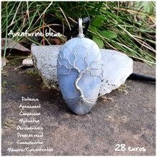 Charger l'image dans la galerie, Pendentif calme et sérénité en aventurine bleue