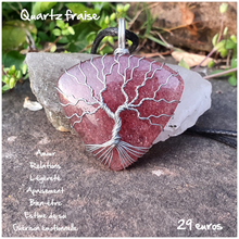 Charger l'image dans la galerie, Pendentif amour et bien-être en Quartz fraise