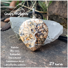 Charger l'image dans la galerie, Pendentif bien-être et connaissance de soi en Jaspe Maligano