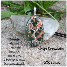 Charger l'image dans la galerie, Pendentif bien-être et renouveau en Jaspe orbiculaire