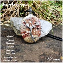 Charger l'image dans la galerie, Pendentif vitalité et confiance en Jaspe Bréchique