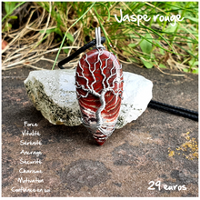 Charger l'image dans la galerie, Pendentif force et ancrage en Jaspe rouge
