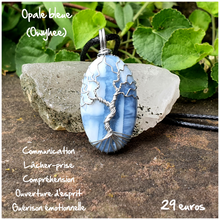 Charger l'image dans la galerie, Pendentif communication et lâcher prise en Opale bleue