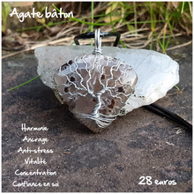 Charger l'image dans la galerie, Pendentif confiance et harmonie en Agate bâton