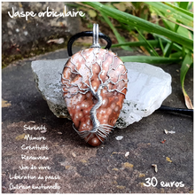 Charger l'image dans la galerie, Pendentif bien-être et renouveau en Jaspe orbiculaire