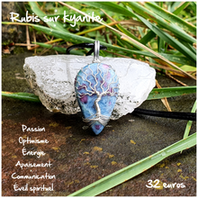 Charger l'image dans la galerie, Pendentif Passion et éveil en Rubis Cyanite