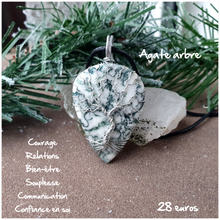 Charger l'image dans la galerie, Pendentif confiance et contact en Agate arbre