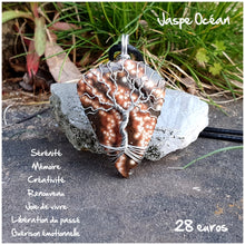Charger l'image dans la galerie, Pendentif bien-être et renouveau en Jaspe océan