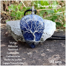 Charger l'image dans la galerie, Pendentif communication et sérénité en Dumortiérite