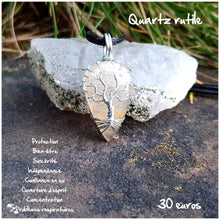 Charger l'image dans la galerie, Pendentif protection et élévation en Quartz rutile