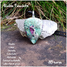 Charger l'image dans la galerie, Pendentif confiance et libération en Rubis Fuschite