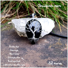 Charger l'image dans la galerie, Pendentif protection et libération en Obsidienne noire