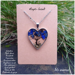 Pendentif cœur en Lapis-lazuli