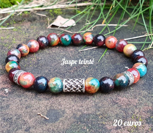 Bracelet bien-être en Jaspe teinté