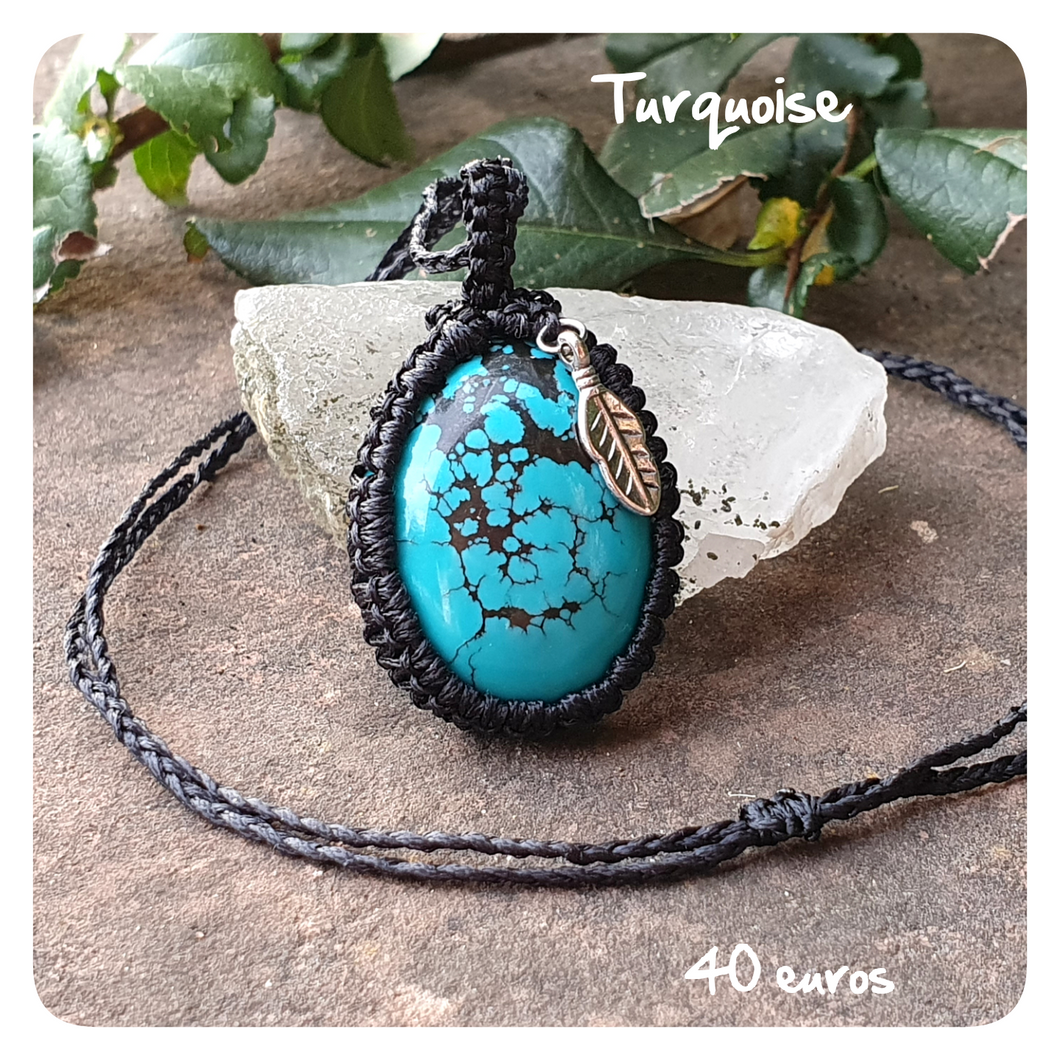 Collier lâcher prise en turquoise