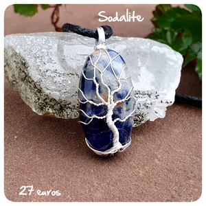 Pendentif confiance et contacts en Sodalite