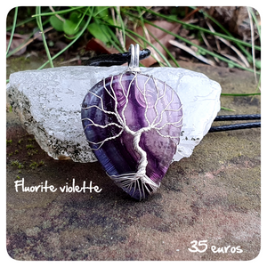 Pendentif équilibre et concentration en Fluorite