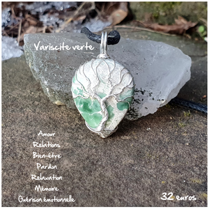 Pendentif amour et pardon en Variscite