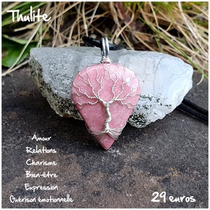 Pendentif amour et guérison émotionelle en Thulite