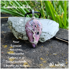 Charger l&#39;image dans la galerie, Pendentif amour et transformation en Cobalto calcite
