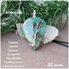 Charger l&#39;image dans la galerie, Pendentif sérénité et libération en Chrysocolle
