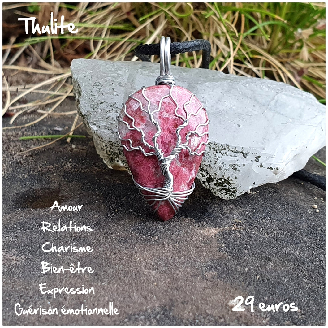 Pendentif amour et guérison émotionelle en Thulite