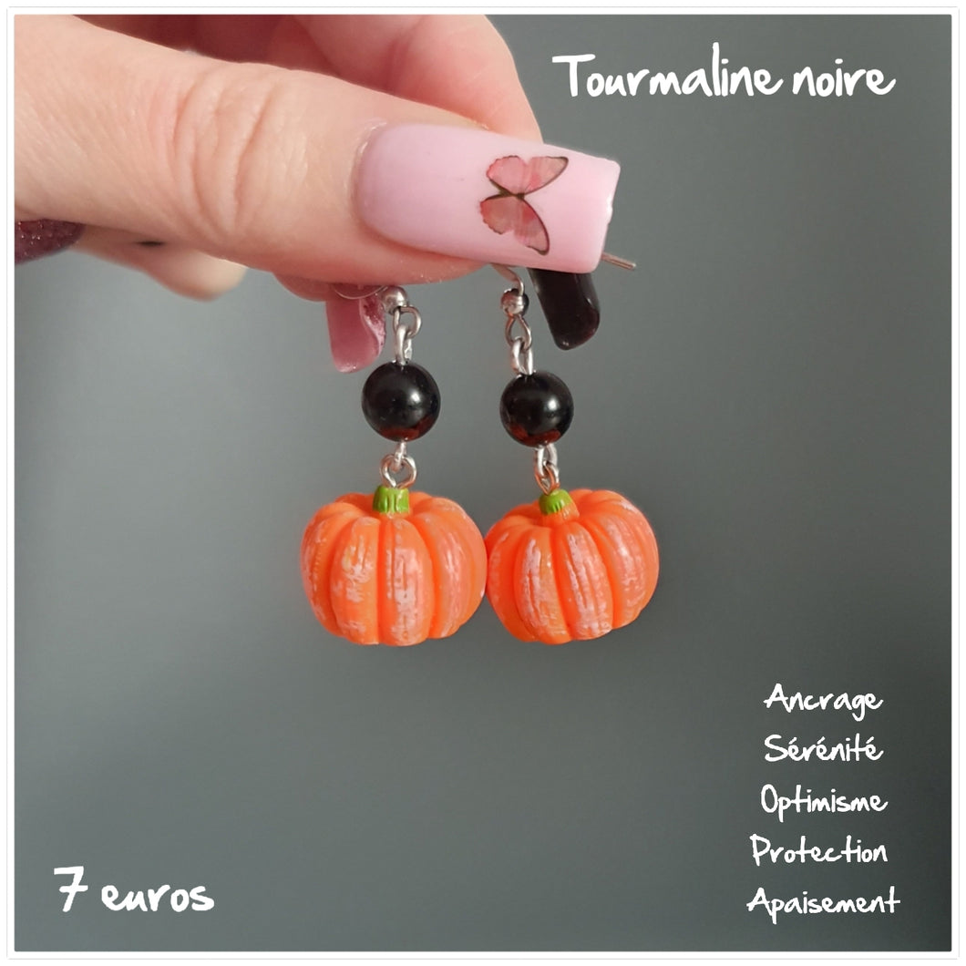 Boucles d'oreilles citrouilles