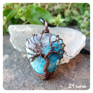 Pendentif sérénité et motivation en Azurite