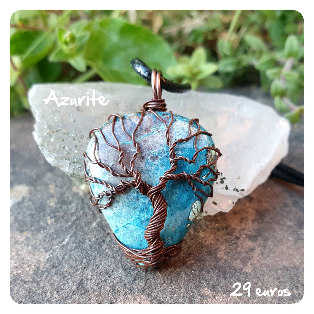 Pendentif sérénité et motivation en Azurite