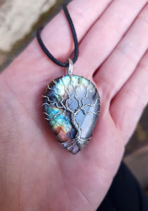 Pendentif protection de l'empathe en labradorite